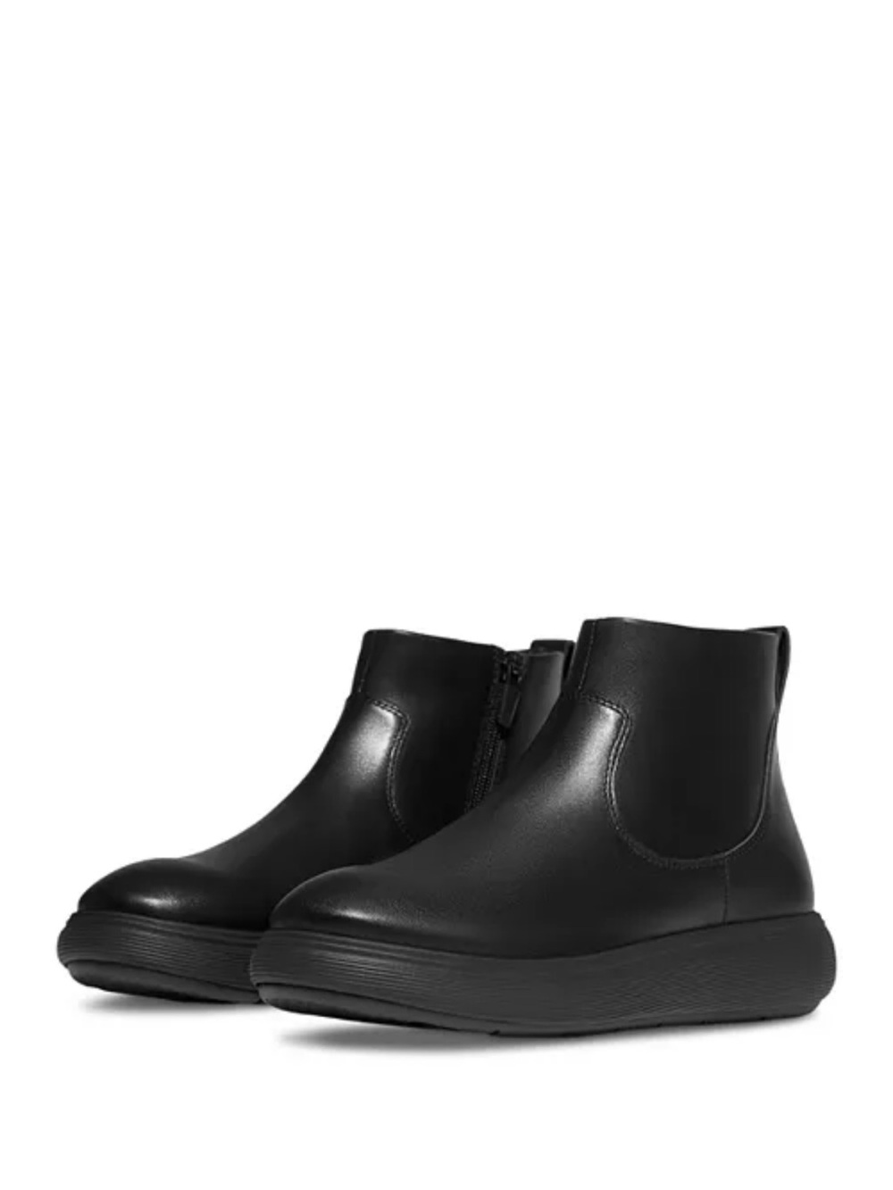 FITFLOP IQ COMFF LEATHER ZIP ANKLE BOOTS BLACK 6 37 EU